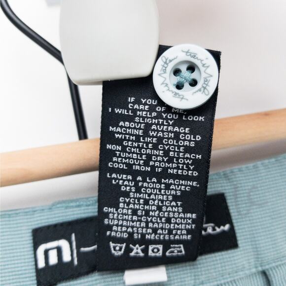 TravisMathew Golf Shorts Men’s 38 Blue-Green Stretch Moisture-Wicking Summer - Picture 8 of 12